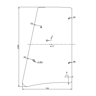 Rear Door Right Hand Door Glass Windshield For Excavator For JCB 3CX